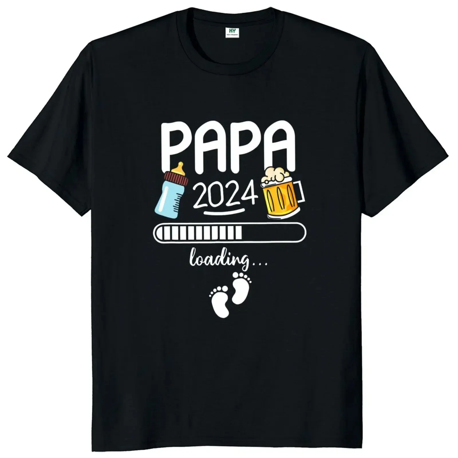 Papa 2024 2025 T Shirt Funny Future Dad Beer Lovers Gift Tee Tops 100% Cotton Unisex O-neck Oversized T-shirts EU Size