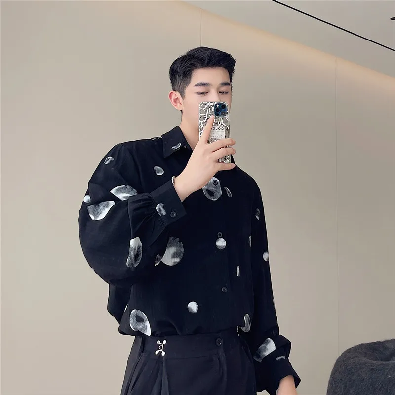 

Лето INS Haome фланелевое длинное све irt повседневное свободное шифоновое мужское платье с принтом уникальный дизайн модное молодежное платье