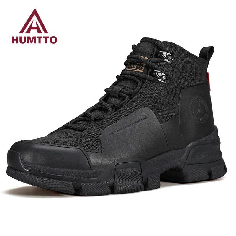 

HUMTTO Breathable Trekking Boots Genuine Leather Hiking Shoes for Men Non-slip Men's Sports Shoes Winter Outdoor Safety Sneakers