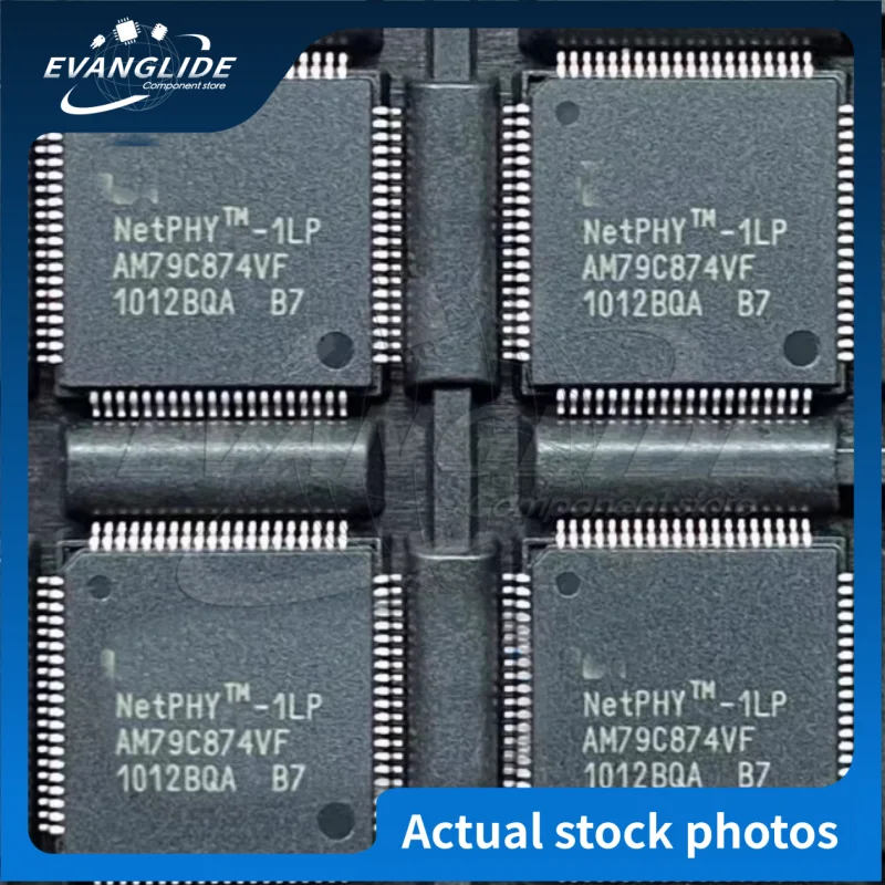 2 PCS/LOT 100% Original & New AM79C874 AM79C874VI/C/D/F QFP80 Ethernet transceiver chip In Stock Wholesale