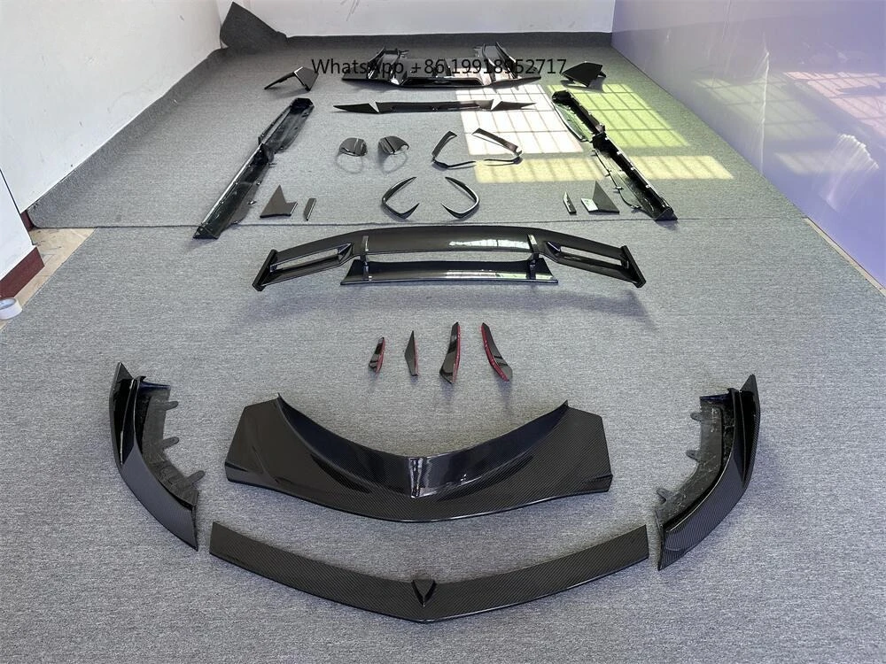 High Quality Dry Carbon Fiber Body Kit for GT Upgrade P Style Front Lip Rear Diffuser Auto Parts Body Kit Tuning JJ351