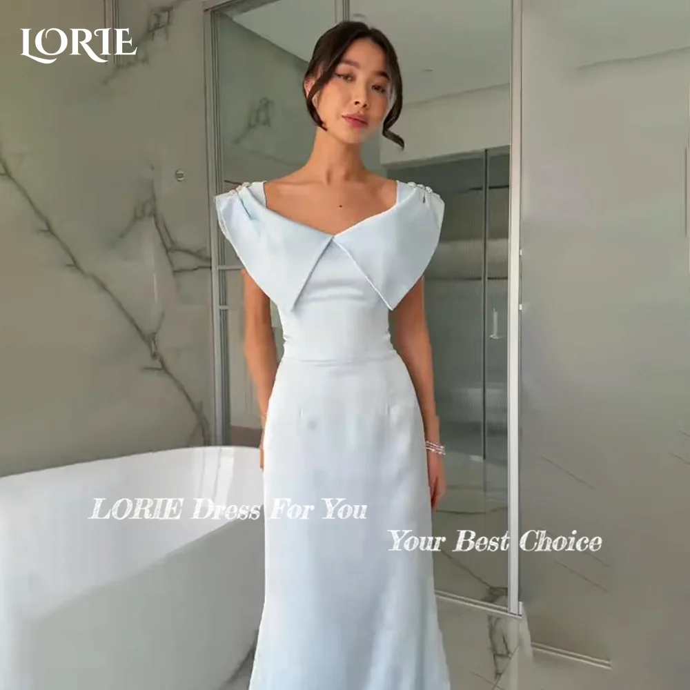 LORIE Sweetheart Mermaid Evening Dresses Sexy Satin Shiny Sparkly Evening Dress Saudi Party Prom Dress Customized 2