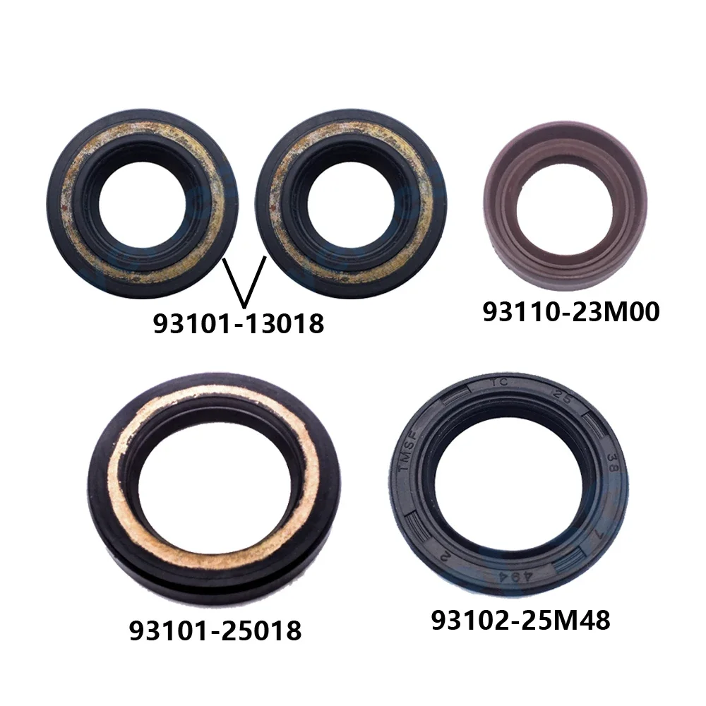 Crankshaft Oil Seal Kit for Yamaha 9.9HP 15HP Outboard Engine 9.9FMH, 15FMH 93101-25018, 93102-25M48, 93101-13018, 93110-23M00