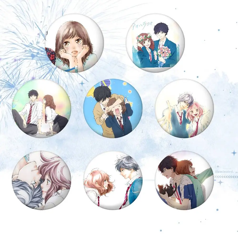 Anime A-Ao Haru Ride Enamel Pins Handmade Round Brooch L Killer Yagami Light Cosplay Badge Backpacks Jewelry Gifts
