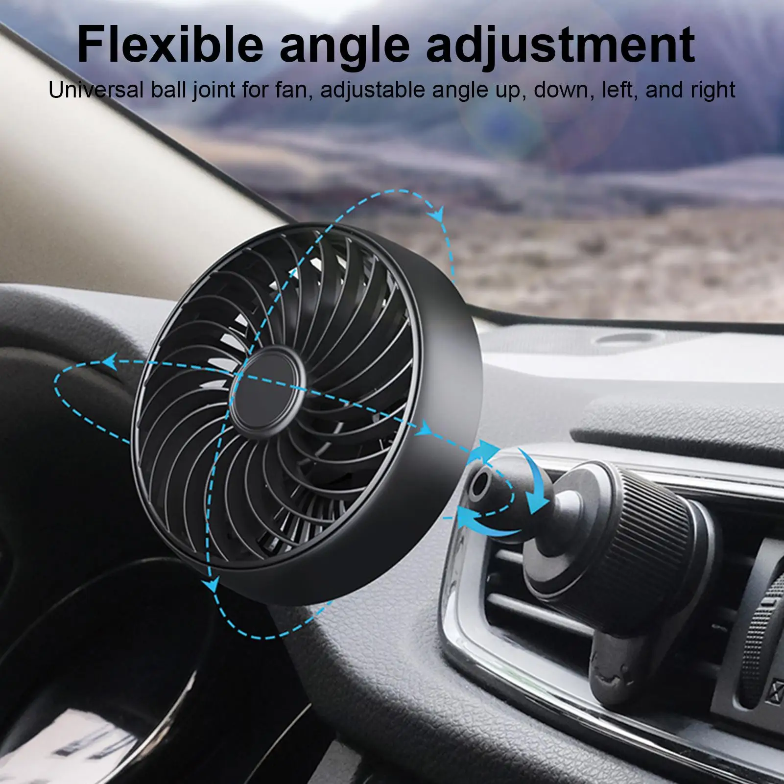 

Car Vent Fan Portable Mini Plug and Play 3 Speeds 5V Portable Fan for Car for Truck RV Vehicle Trucks Boat Golf Plane Airplane