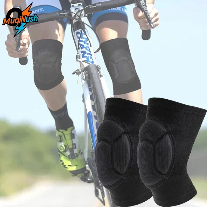 MuqiNush Men Women Knee Pads Protector Collision Avoidance with Thick EVA Foam Padding for Volleyball Basketball House Cleaning