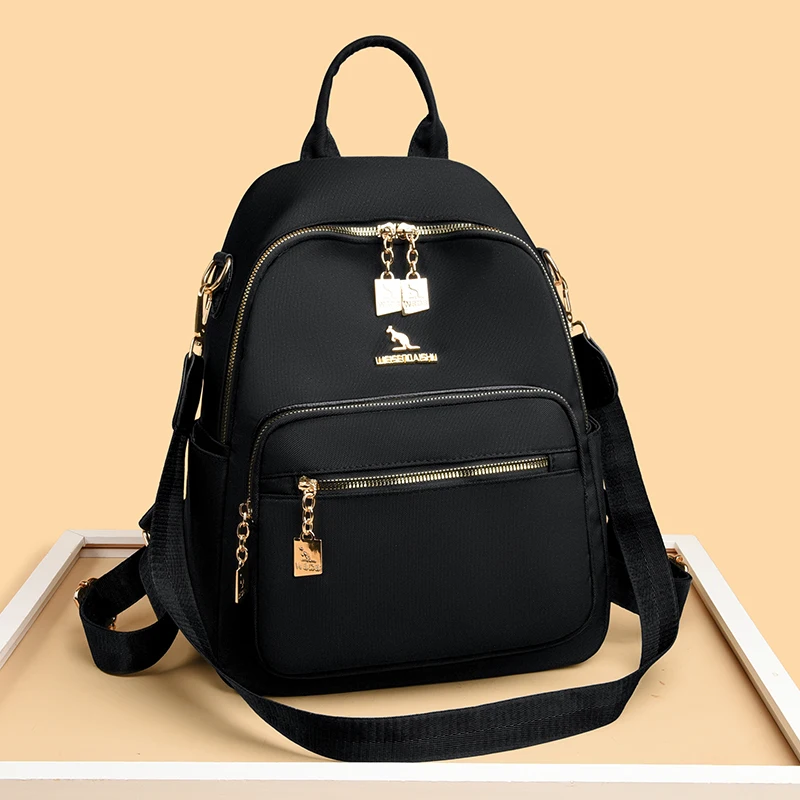 

Модный вместительный женский рюкзак однотонного цвета, дорожная сумка для отдыха, простая универсальная сумка через плечо