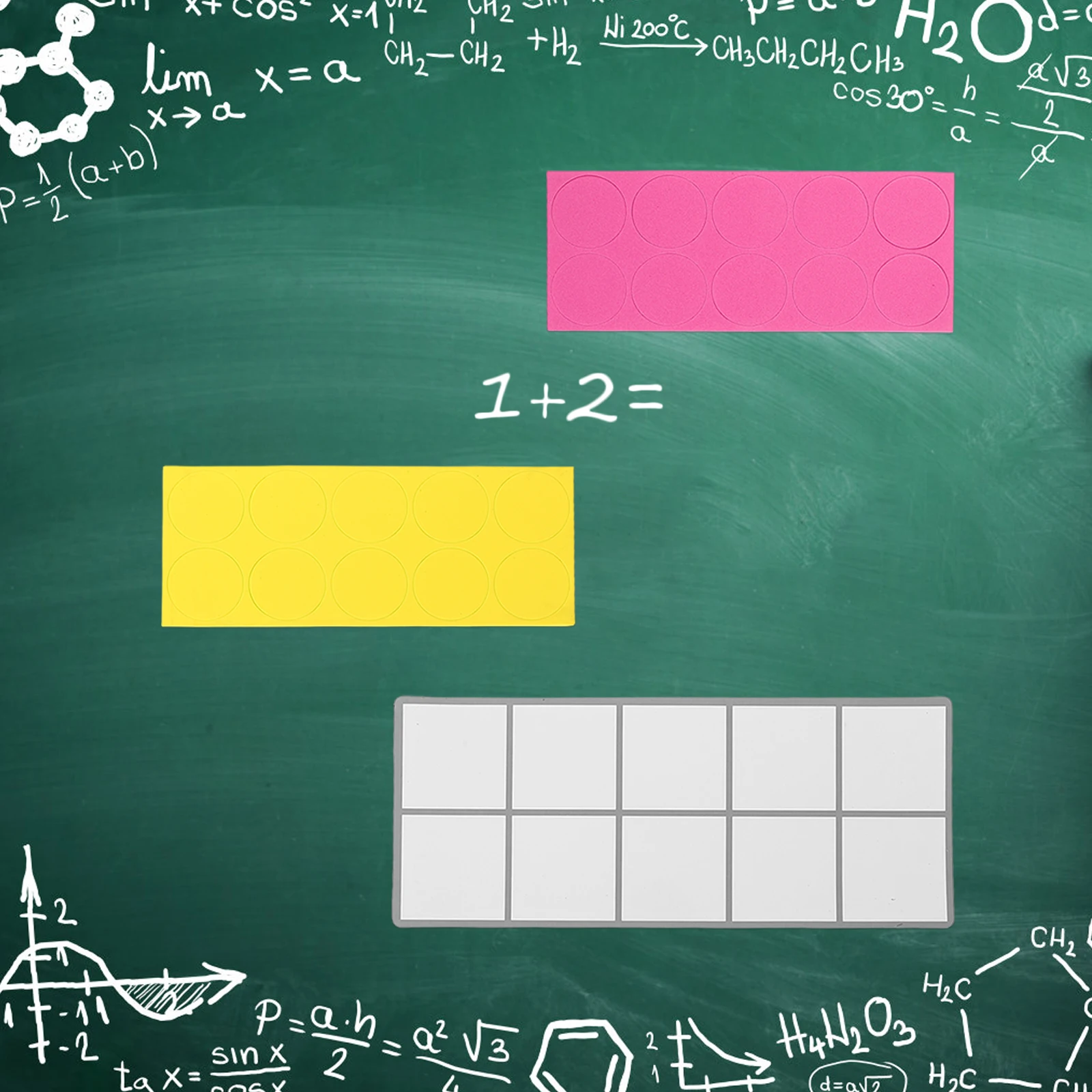 

Giant Foam Ten Frames Math Manipulatives Set for Classroom Hands on Addition Subtraction Practice Elementary Math Games