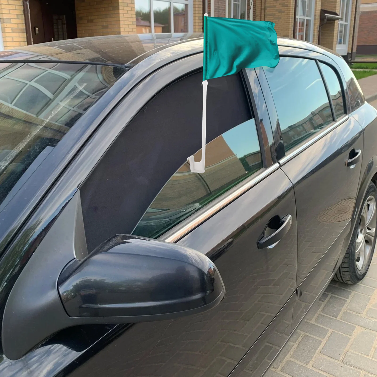 

12pcs Car Window Flagpoles Sturdy Flag Holder For Vehicle Truck Bus Festival Holiday Decor Flag Frames Support Racks