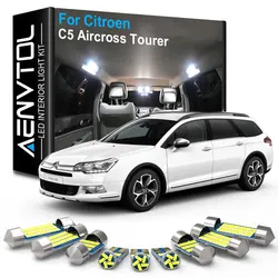 AENVTOL Canbus LED zestaw do oświetlenia wnętrza Citroen C5 Aircross Tourer 2000-2018 2019 2020 2021 akcesoria samochodowe Dome Trunk lamp