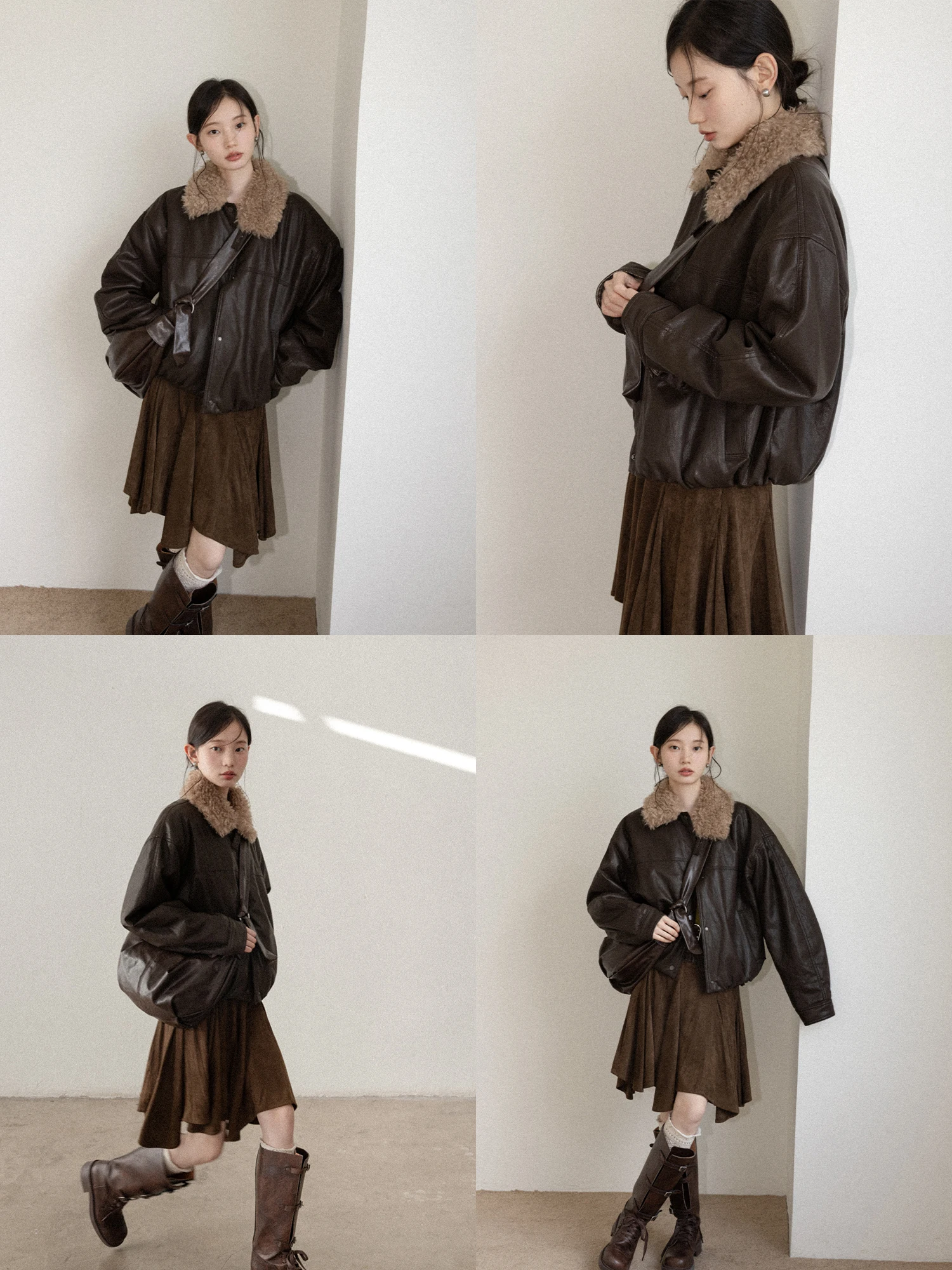 Warm Thiened Motorcycle Sle Jaet Women's ort Outerwear Winter New Arrival Canton S American Retro Leather Coat