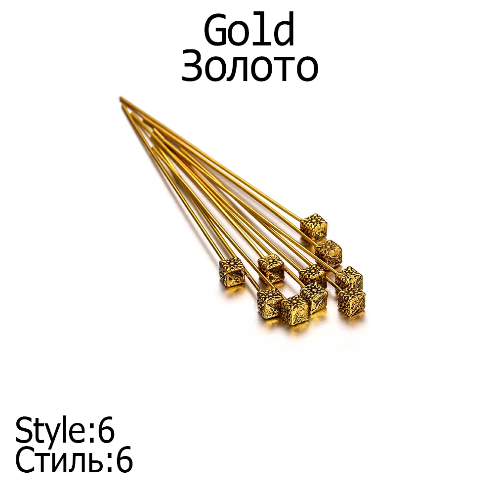 20 Stks/partij 50Mm Antieke Zilveren Bloem Hoofdspelden Voor Sieraden Maken Diy Kralen Bal Spelden Naalden Bevindingen Voor Diy Oorbellen Sieraden