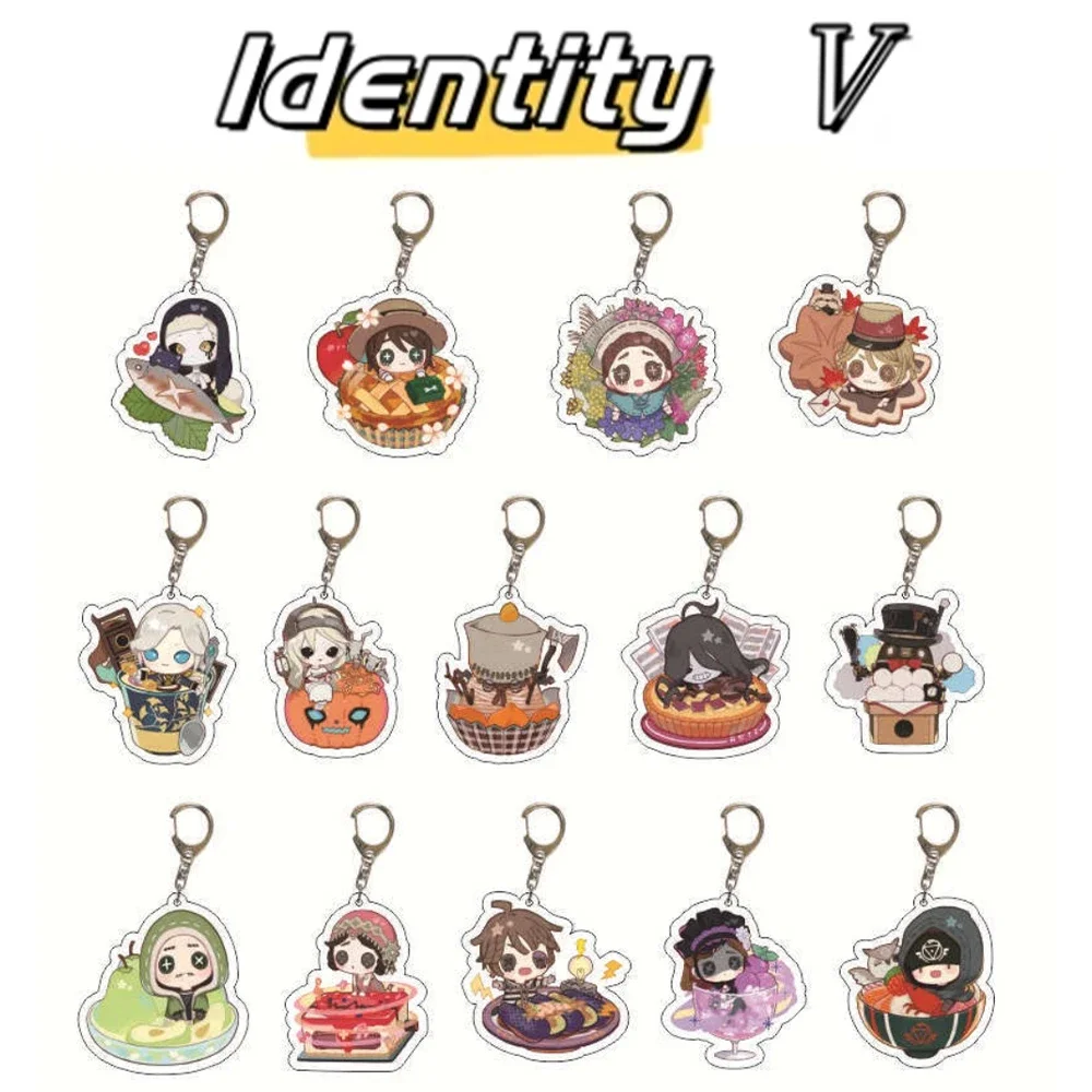 Anime Game Peripheral Identity V Acrylic Keychain Idv Psychologist Patient Couple Cartoon Figures Keyring Friends Gift Llaveros