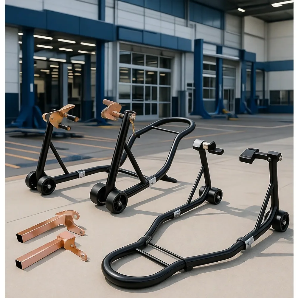 

Heavy Duty Motorcycle Stand 850lbs Front Rear Combo Lift Compatible with Yamaha Honda Kawasaki Suzuki