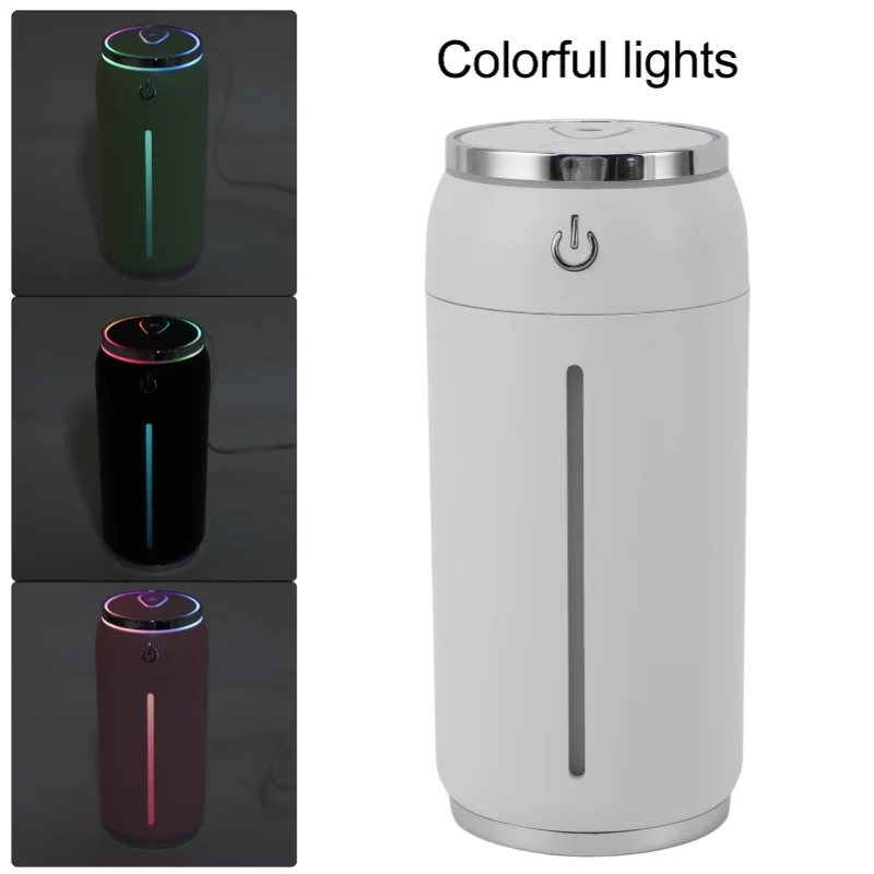 مرطب صغير الحجم محمول USB 7 ألوان خفيف للمكتب وغرفة النوم وهواء السيارة