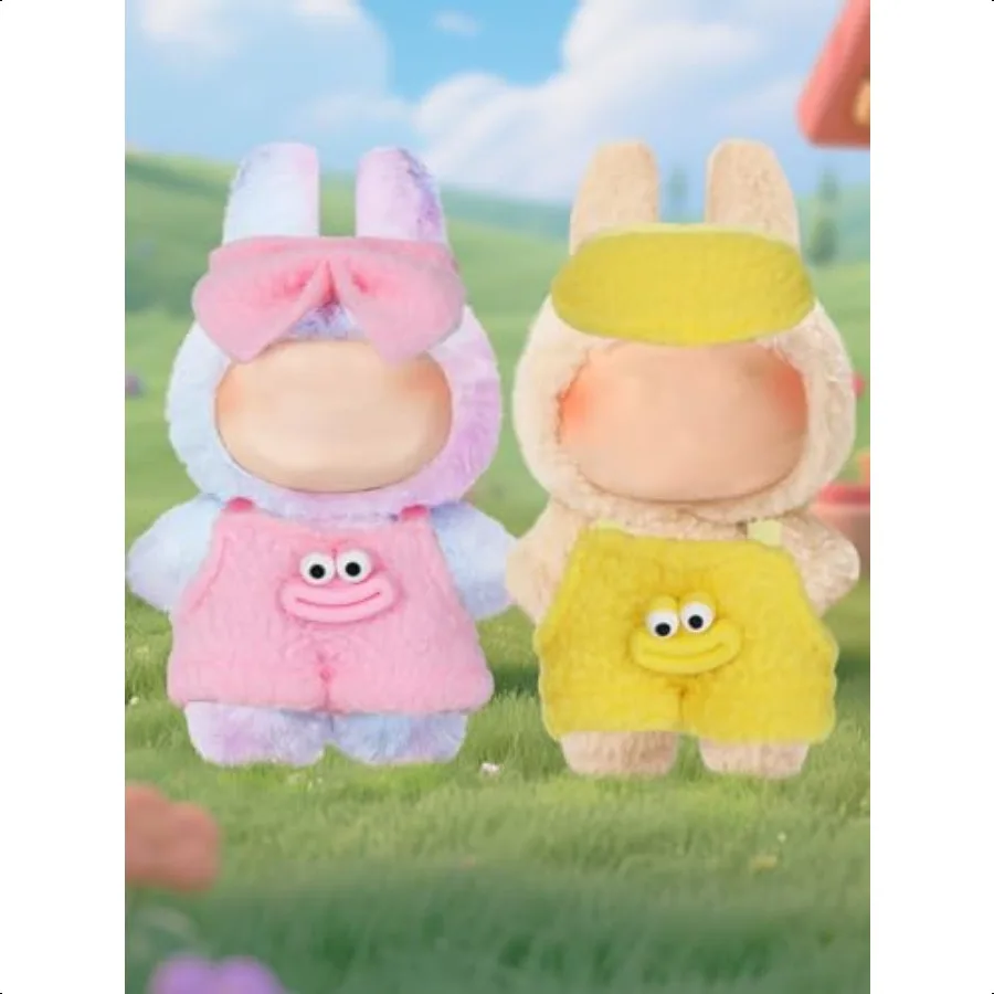 2 Sets Clothes for 17cm Dolls Cute Overalls Outfit Accories for Dr Up Dolls Girls Women Gifts Doll Not Included