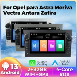 Android 13 Car Radio Wireless Carplay RDS For Opel Astra H G J Meriva Vectra C Antara Zafira B Corsa D Multimedia Navigation GPS