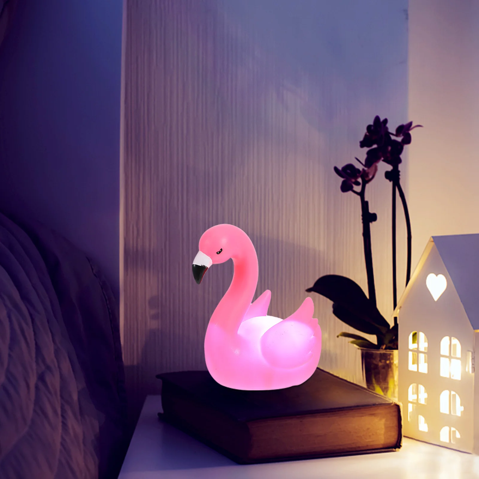 1Pcs Kleine Nachtlicht Flamingo LED Dekorative Lampe Notfall Nachtlicht für Schlafzimmer Baby Fütterung LED Nachtlicht