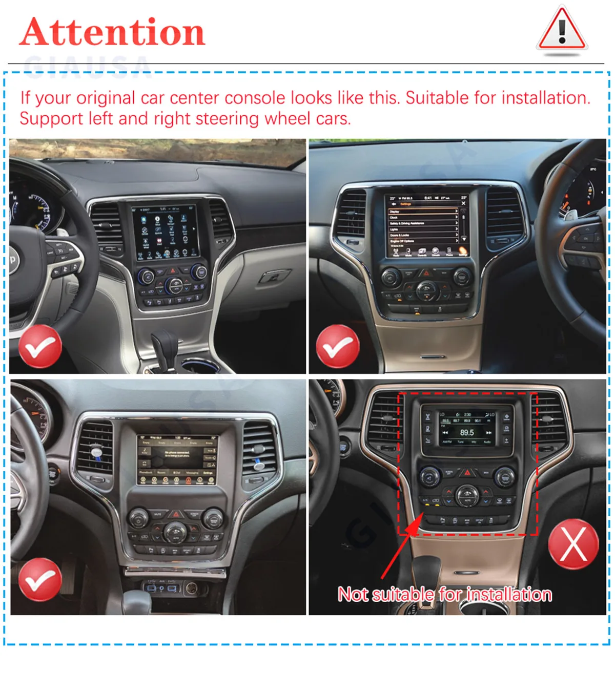 

For Jeep Grand Cherokee 2014-2017 Car Radio Multimedia Player Android Auto Stereo Receiver Video Player Gps Navigation Head Unit