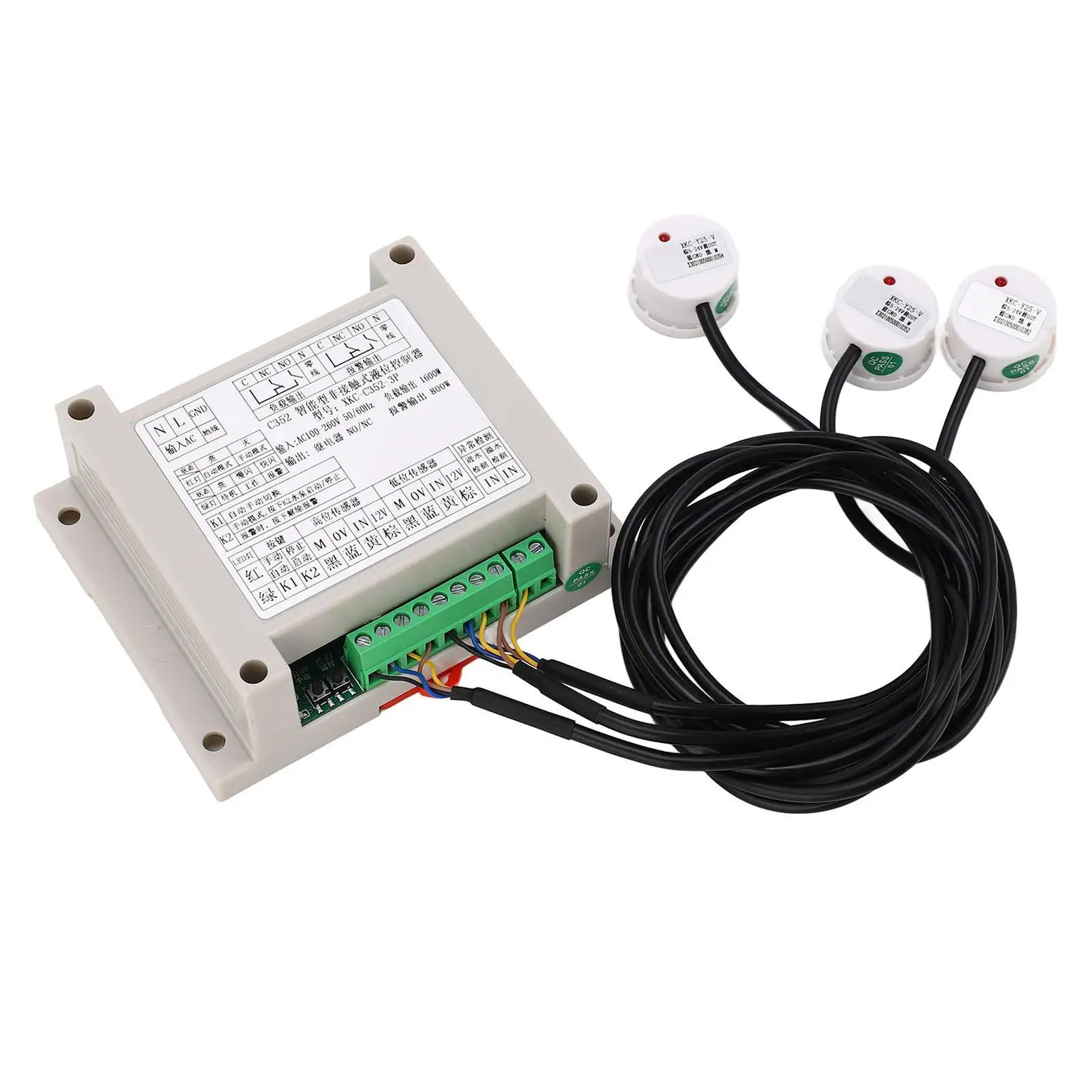 

Automatic Water Level Controller AC100-260V, Non-Contact Liquid Level Sensor XKC52 3P for Efficient Water Management