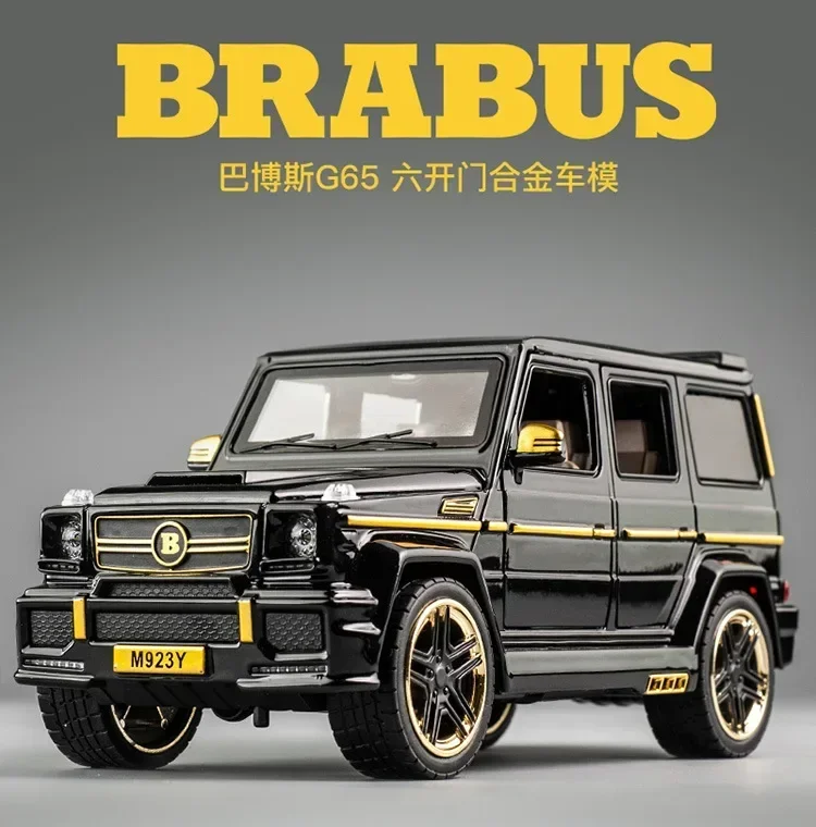 

1:24 Benz BRABUS G65 refit Metal Diecast Toy Car Model High Simulation Toy Vehicle With Sound And Light Pull Back Car Gifts