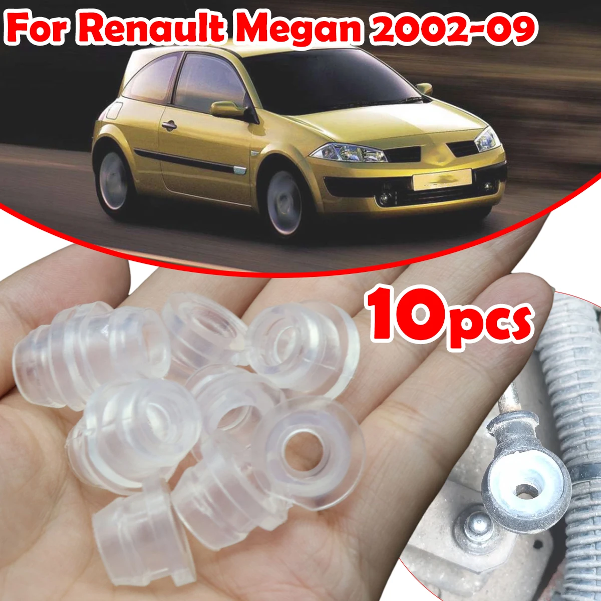 

10pcs Automatic Gear Shifter Cable Linkage Bushing For Renault Megan 2002 2003 - 2009 Transmission End Repair Kit Replacement