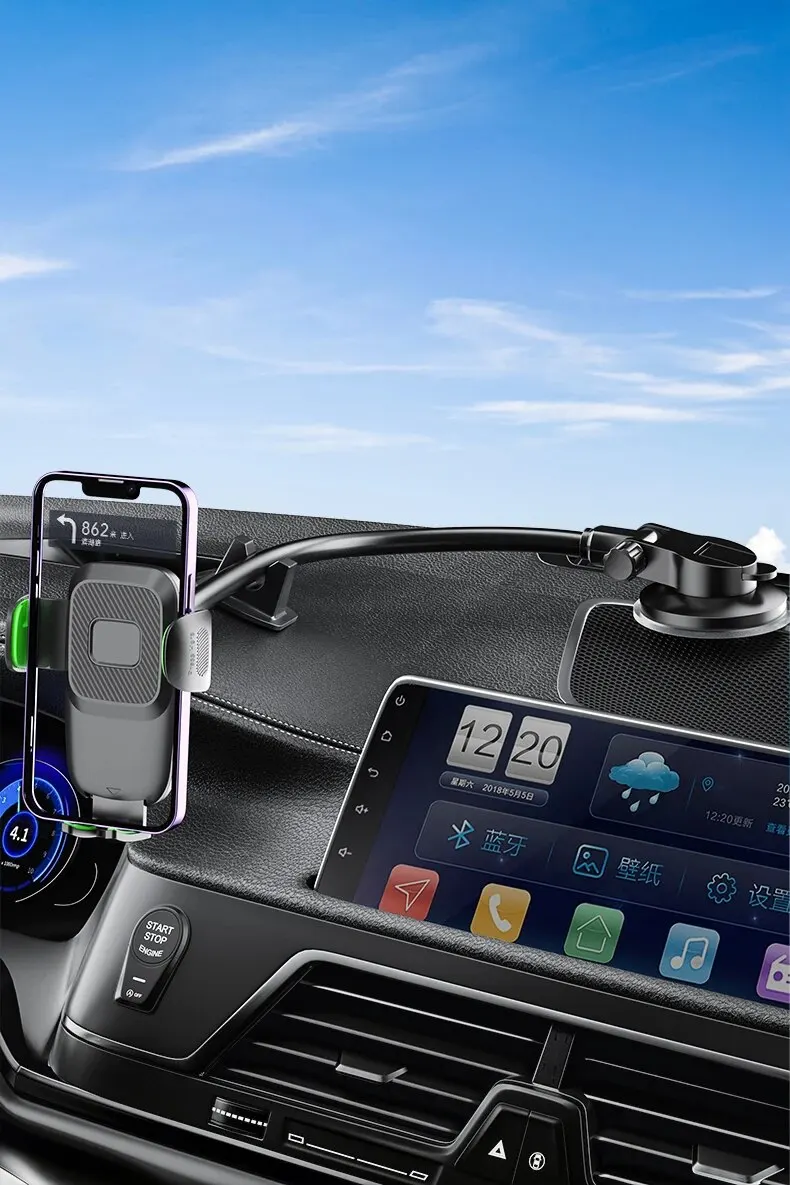 Cell Phone Holder Car, Windshield/Dashboard/Window Car Phone Holder Mount, Suction Cup Phone Mount for Car Truck Compatible