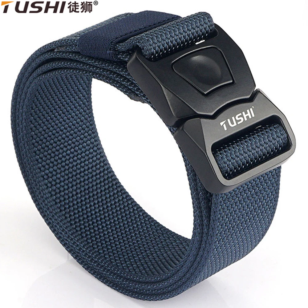 

TUSHI Quick Release Alloy Buckle Military Belts for Men Wear-resistant Nylon Tactical Belt Multifunctional Outdoor Belt Hunting