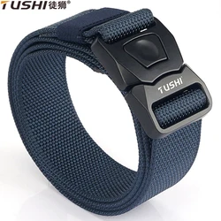 TUSHI Quick Release Alloy Buckle Military Belts for Men Wear-resistant Nylon Tactical Belt Multifunctional Outdoor Belt Hunting