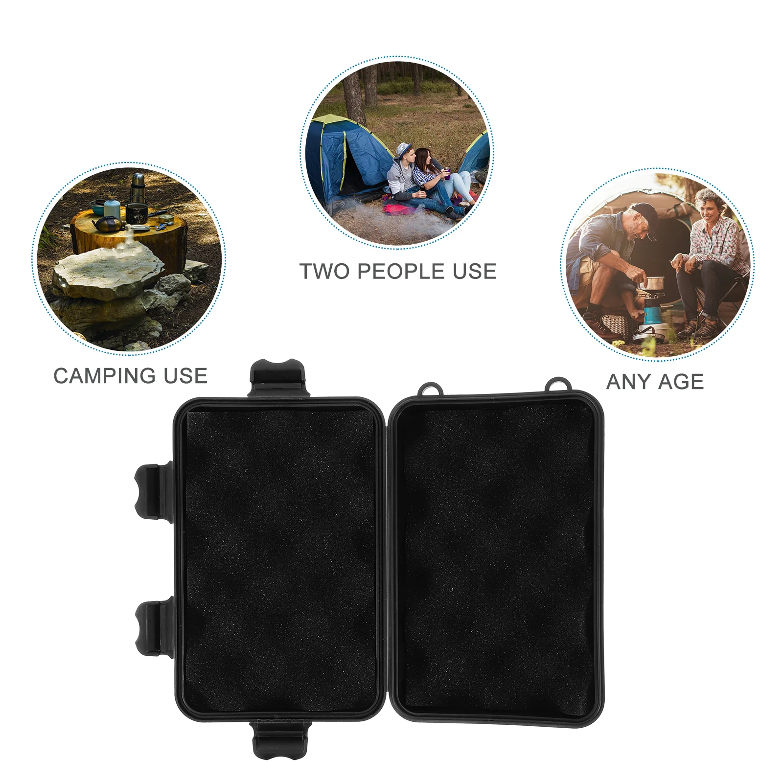 Outdoor Survival Box Camping with Handle Storage Bins Case Lids Container Carrying