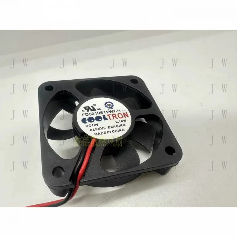 DDW   1PCS for COOLTRON FD5010S12W7-71 DC12V 2.10W 2-wire cooling fan 50*10MM