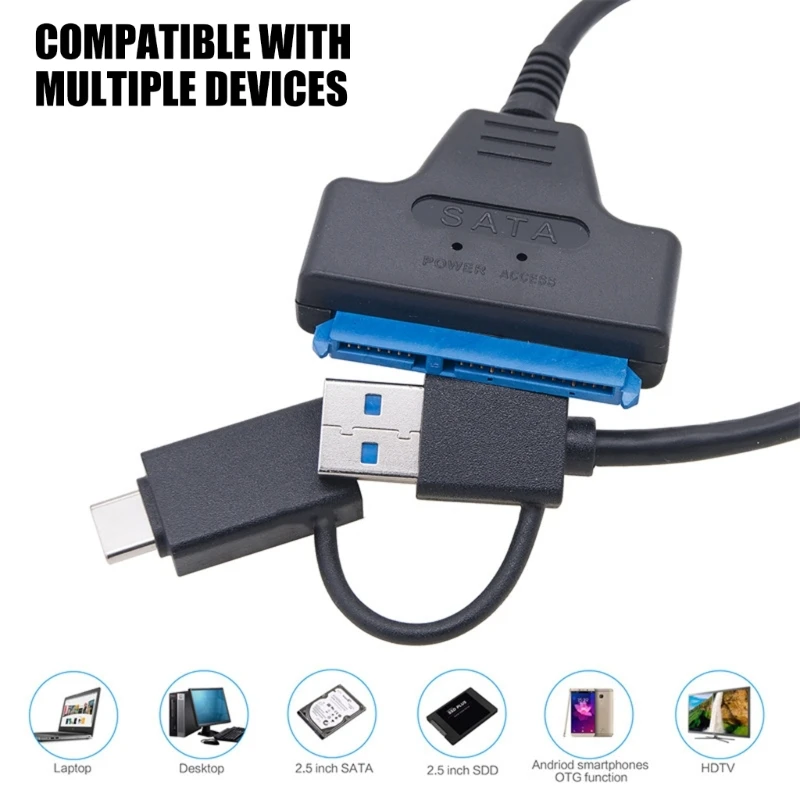 Fast Speed USB3.0 A to C 2.5Inch Laptop Hard Adapter Cable 450M/s Drop Shipping