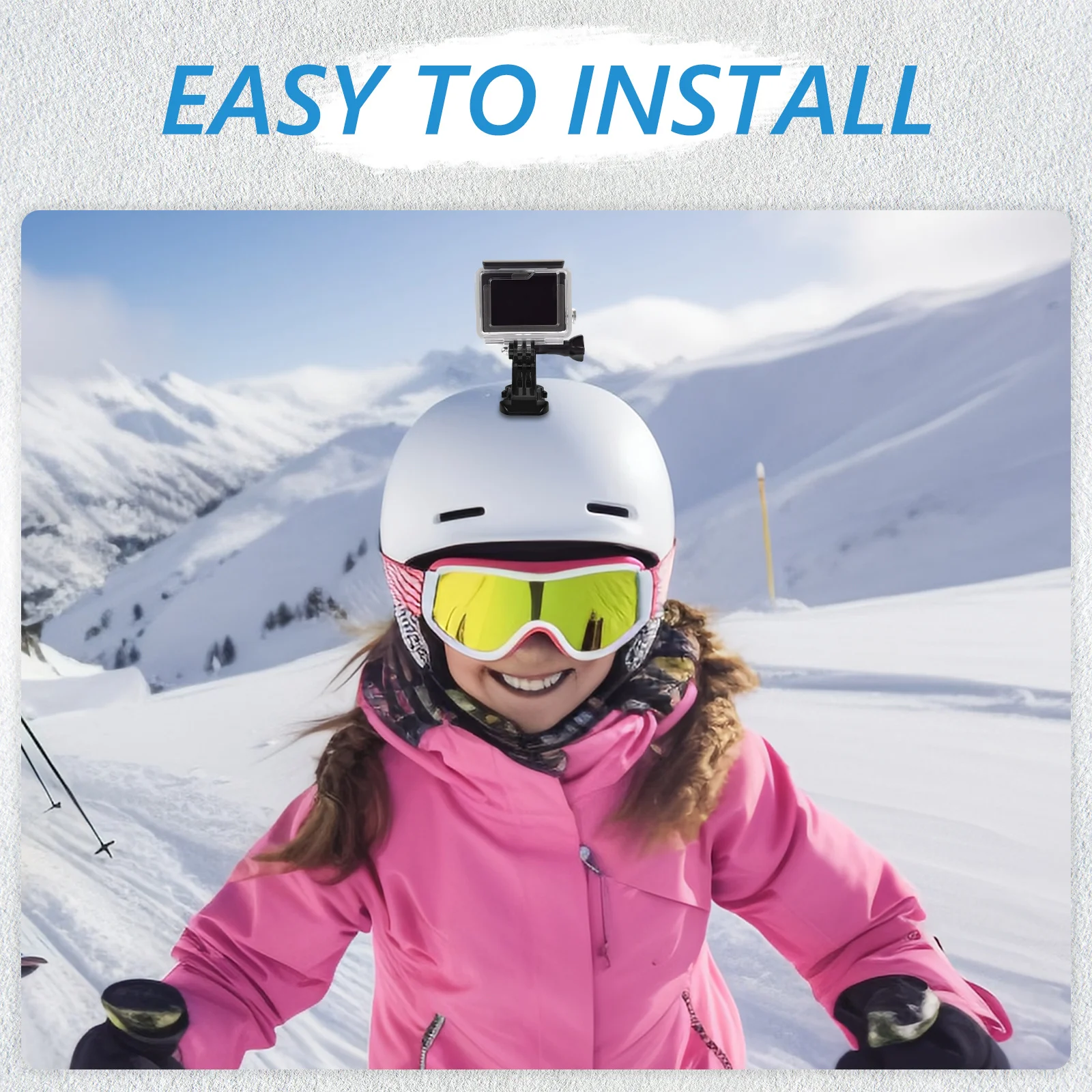 

10Pcs Sports Camera Mounting Hardware J-Hooks Buckle Adapter for Vertical Surface Attachment Compatible with Action Cameras Head