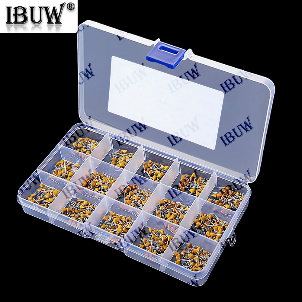 

450PCS Monolithic Ceramic Capacitor Kits 10pF - 100NF 50V 10PF 30PF 47PF 68PF 100PF 200PF 300PF PF 10NF 100NF MLCC with Box 56PF