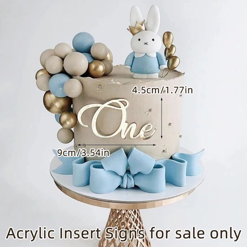 Hochwertige Acryl-Kuchendekoration für Jungen und Mädchen, Baby-Erstgeburtstag, goldener Kuchenaufsatz für Kindergeburtstagsfeiern – Detail 15