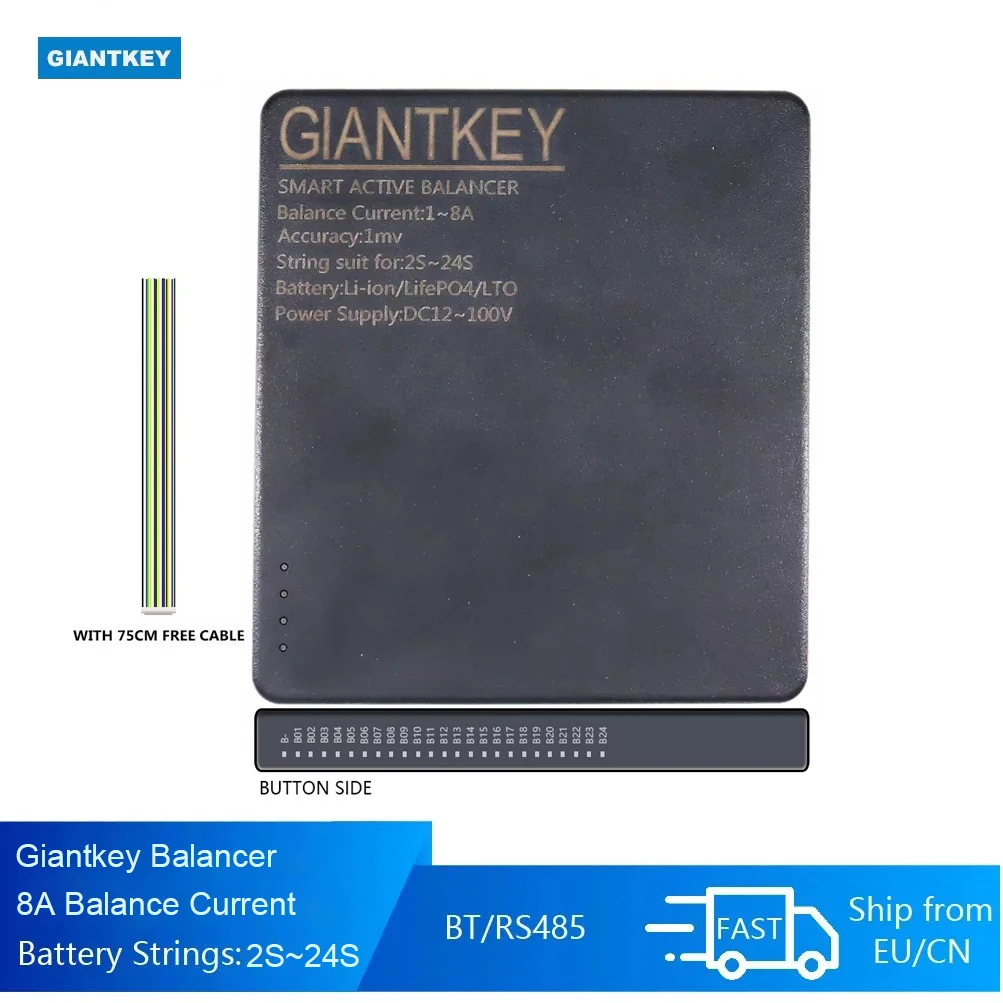 Giantkey 8a balancer mit bt app 4a 8a 10a 15a bms li-on lifepo4 lto für 2s ~ 24s Bluetooth Smart Active Equalizer Neey Balancer