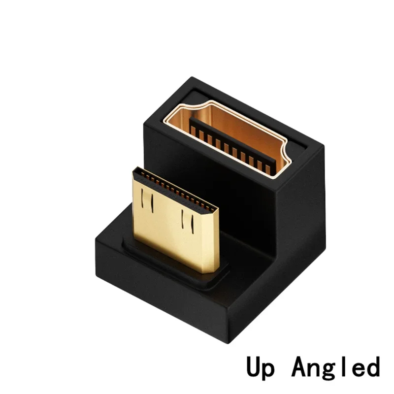 360 Degree Angled U-shaped L Converter Mini HDMI Male to HDMI-compatible 2.1V Female Extension 4K 5K 3D UHD 8K 60Hz Adapter