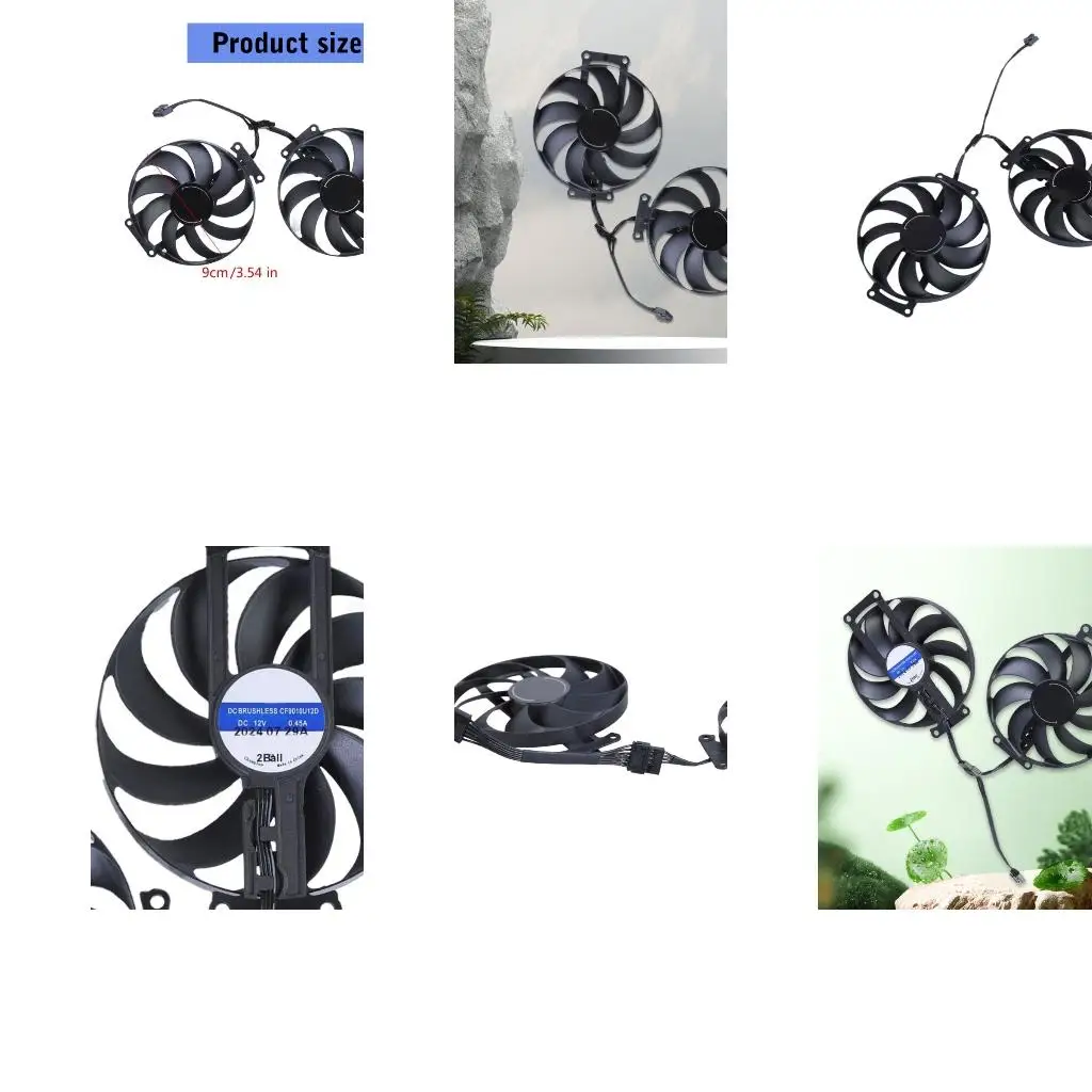 

for RX6600 6600XT 6700XT 90mm CF9010U12D 6Pin VGA Fan Graphics Card Cooling Fan A4WF