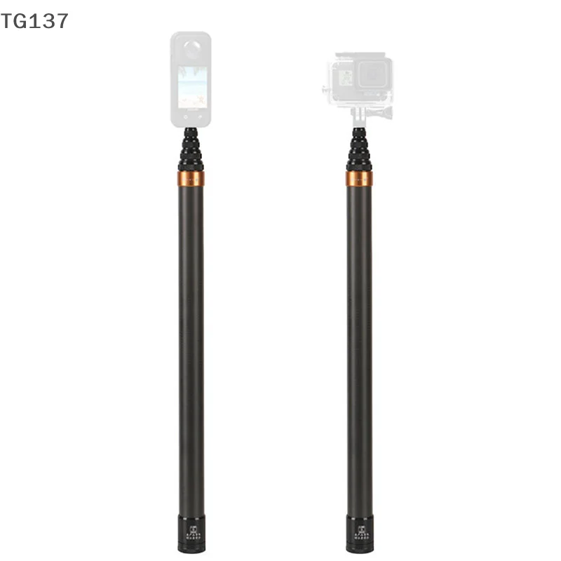 1Pcs Carbon Fiber Invisible Extended Edition Selfie Stick Adjustable Extension Pole For Insta360 Panoramic Camera Action Camera