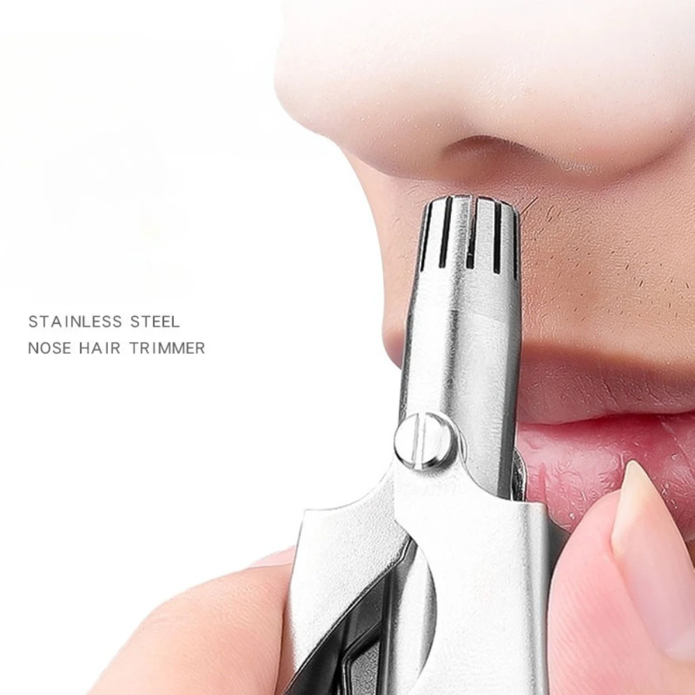 

1PC Men's Nose Hair Trimmer Stainless Steel Manual Trimmer Suitable for Nose Hair Razor Washable Portable Nose Hair Trimmer