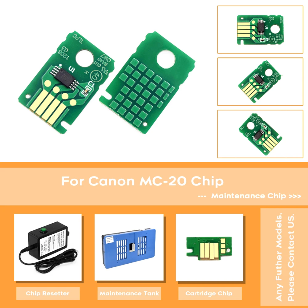 MC-20 MC20 Maintenance Box Tank Chip For Canon Pro 500 1000 2000 4000S 6000S Printer