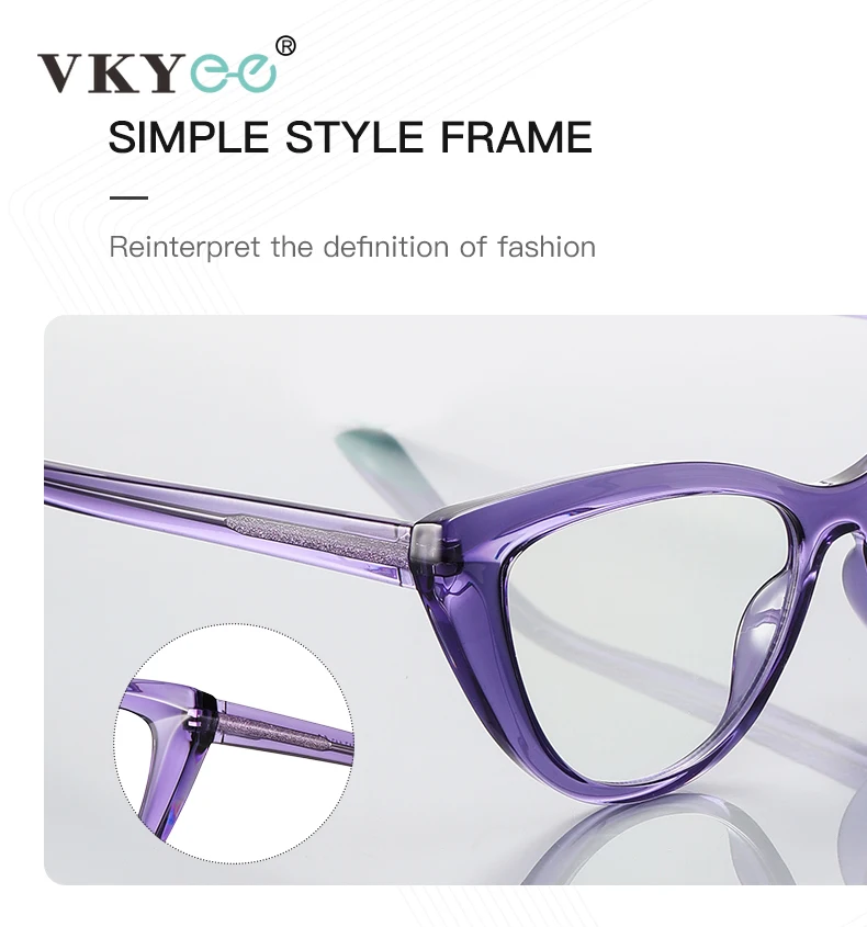 VICKY Simple Fashion Cat-eye Design Anti-blue Light Women\'s Glasses Reading Glasses Can Be Customized Prescription Glasses 2152