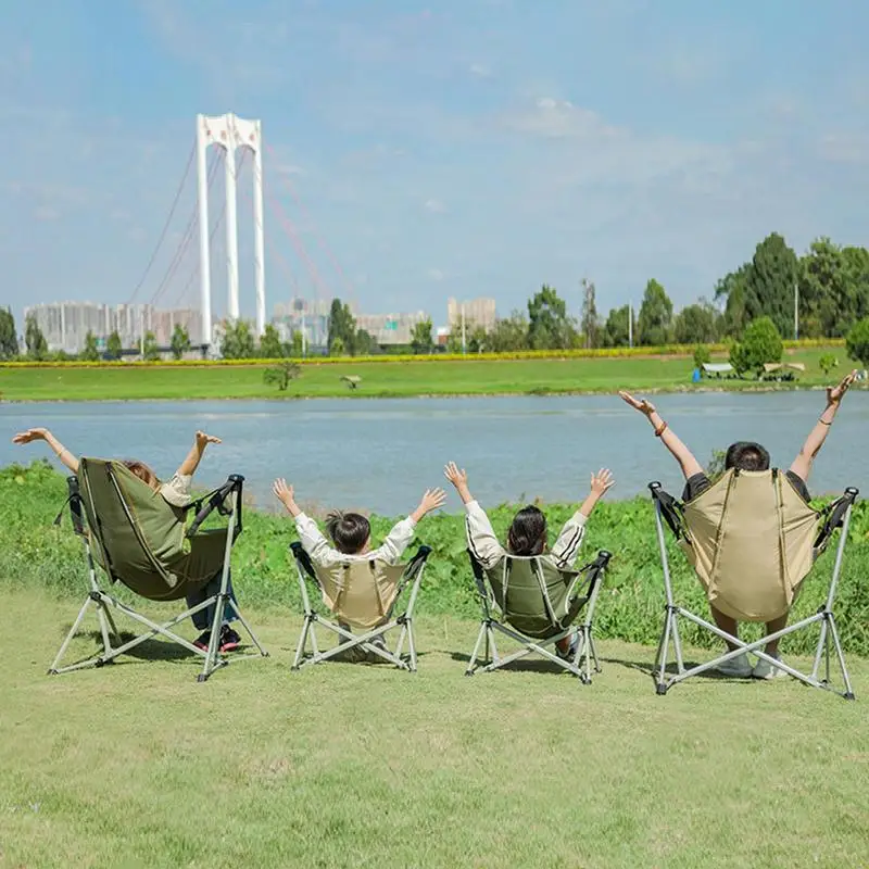 

Rocking Camping Chairs For Adults Foldable Rocking Chair Hammock Chairs With Carry Bag Heavy Duty Swinging Camping Chair