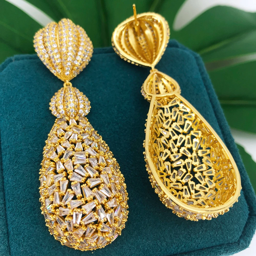 

Missvikki New Luxury Dangle Earrings for Women High Quality Fashion Wedding Party Jewelry Ladies Daily Trendy Gift Accessories