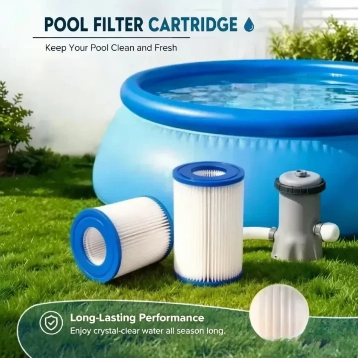 

Type A or C Above Ground Filter Cartridge Replacement 29000E 59900E Pools & 1000/1500/530 GPH Filter Pumps 2 Pieces