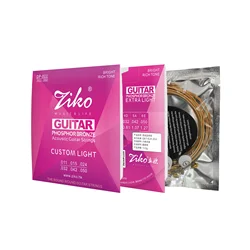 ZIKO Acoustic Guitar Strings Hexagonal Steel Core Phosphor Copper Wound Guitarra Strings Guitar Parts & Accessories DP-011