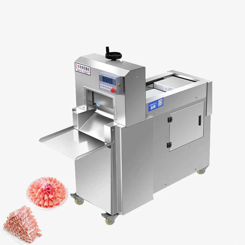 

Commercial Electric Freezing Beef Slicer Mutton Roll Slicer Meat Slicer CNC Double Cut Mutton Meat Planer