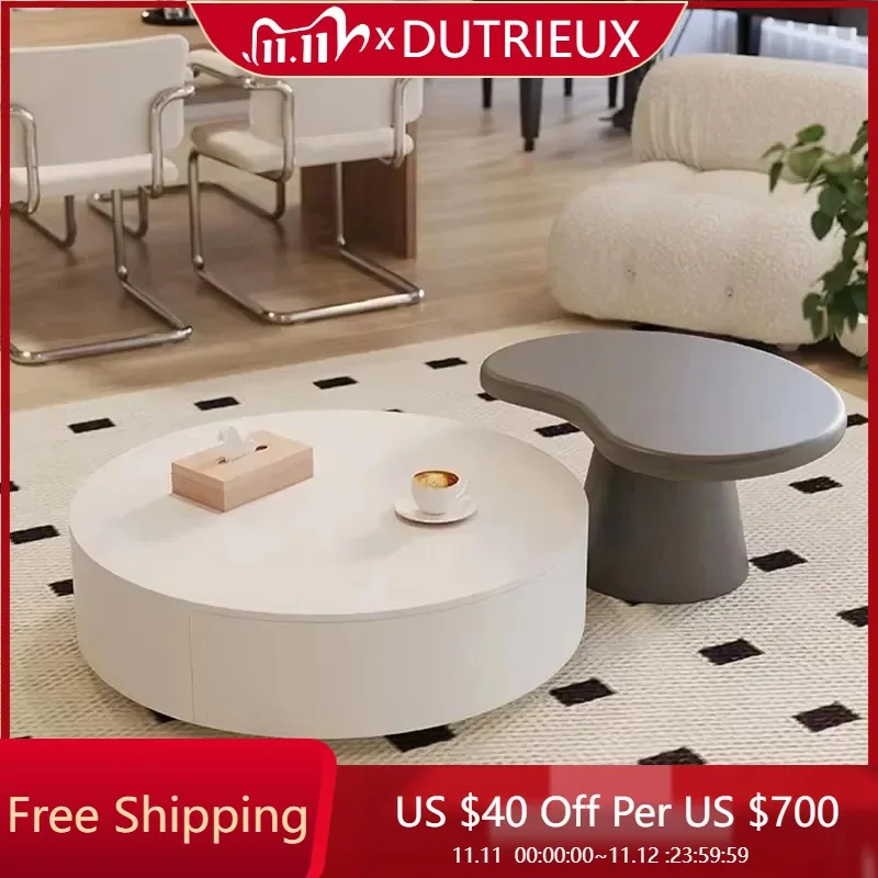 

Relaxing Round Coffee Tables Luxury Design Glam Simple Cheap Cute Side Table Decoration Modern Mesa Auxiliar Home Decoration