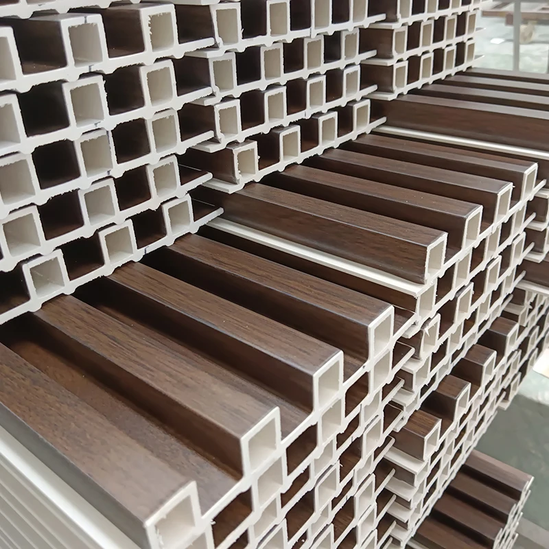 2026 Wood Plastic Composite Pvc Coating Cladding Fluted Wall Board Plaque Wpc Interior Wall Panelpromote sales