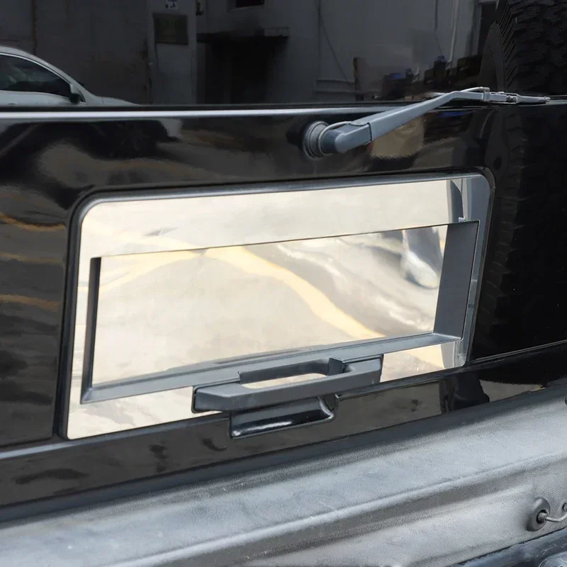 For 2003-2009 Hummer H2 stainless steel car styling car tailgate license plate decorative frame sticker car exterior accessories